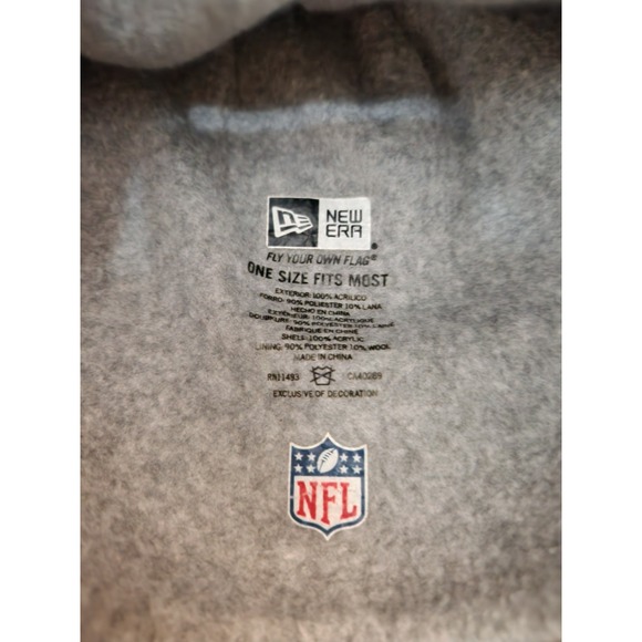 Carolina Panthers New Era Gray Keep Pounding Adult Cuffed Knit Beanie Hat OSFM - Picture 5 of 9